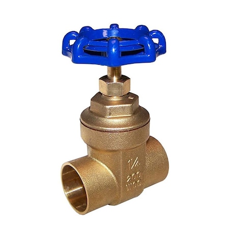 1-1/2 Inch CXC Brass Gate Valve, No Lead